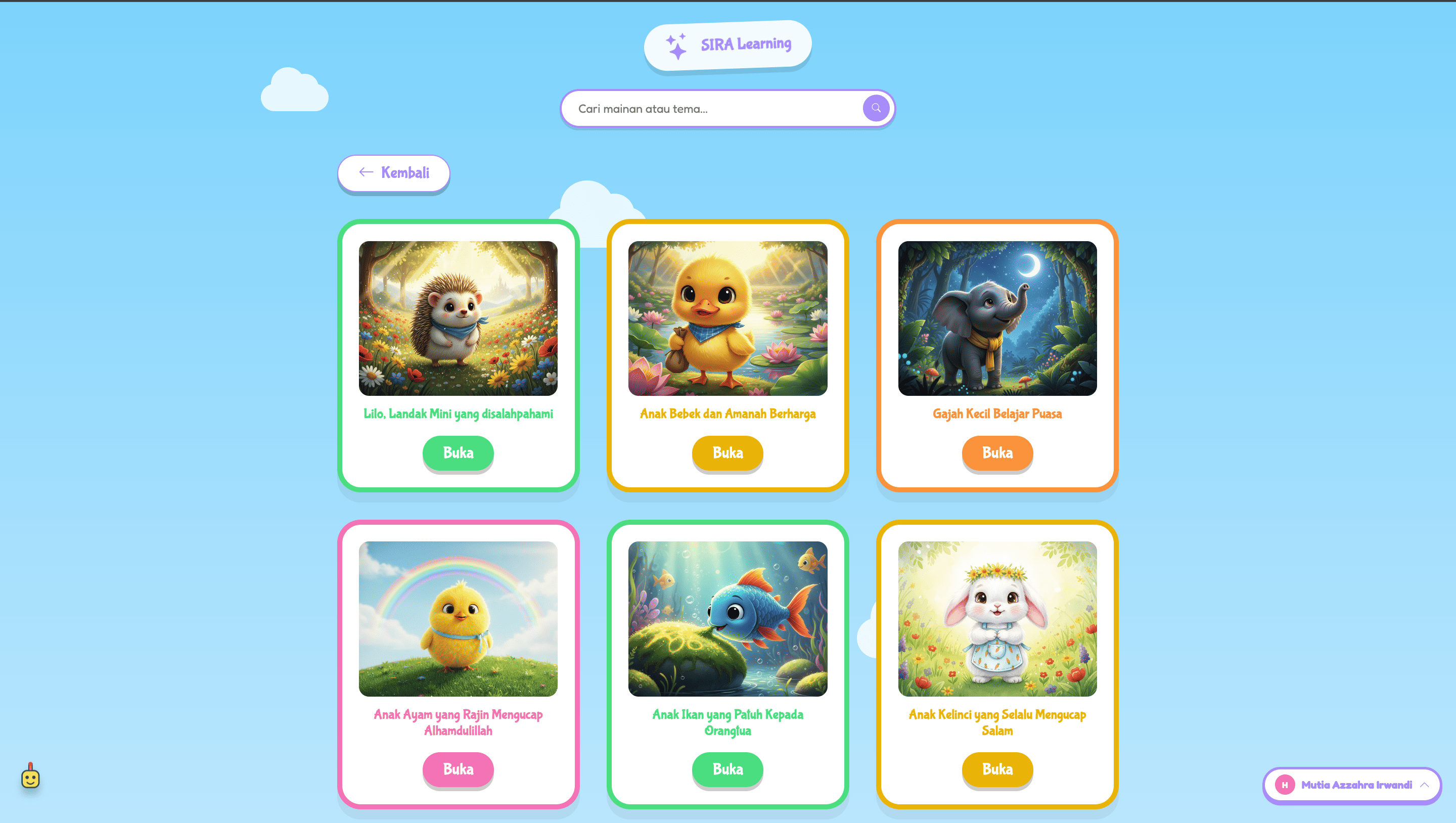 SiraLearning App Screen 2